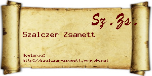 Szalczer Zsanett névjegykártya